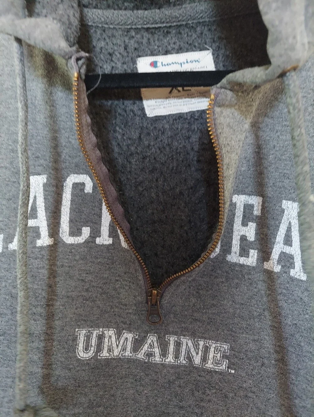 Vintage UMaine Black Bears Champion Hooded Sweatshirt